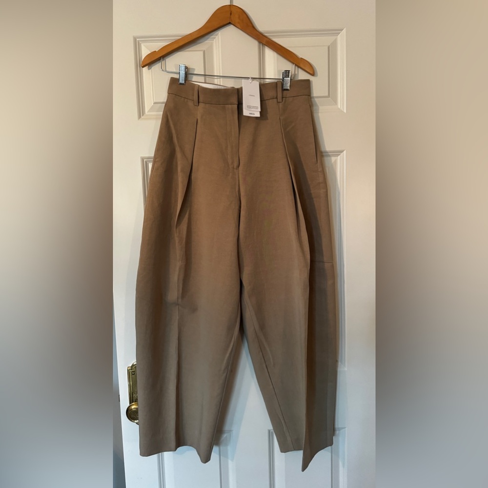 Mango Olivia Pleated Straight Leg Pant
